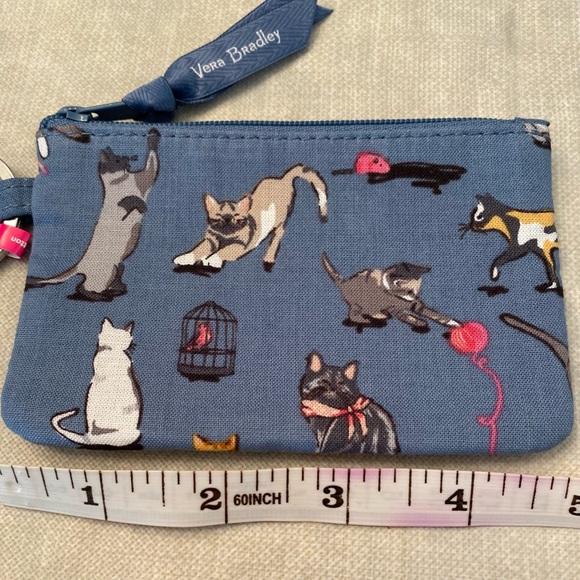 Vera Bradley Zip ID Case with Key Ring in Cats Meow.  NEW - Picture 5 of 6